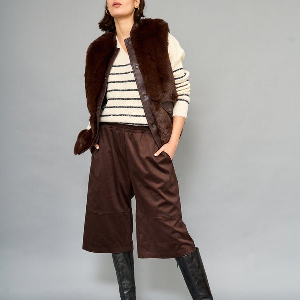 Chaqueta De Piel Café