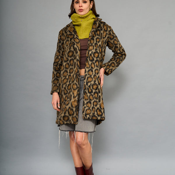 Abrigo Print Leopardo Café