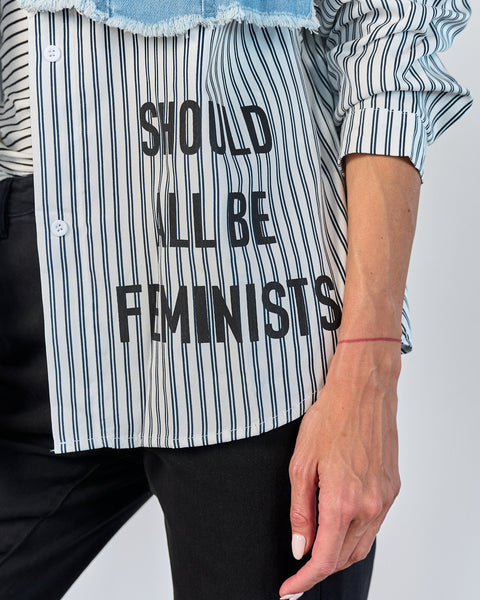 Blusa Jeans Listada