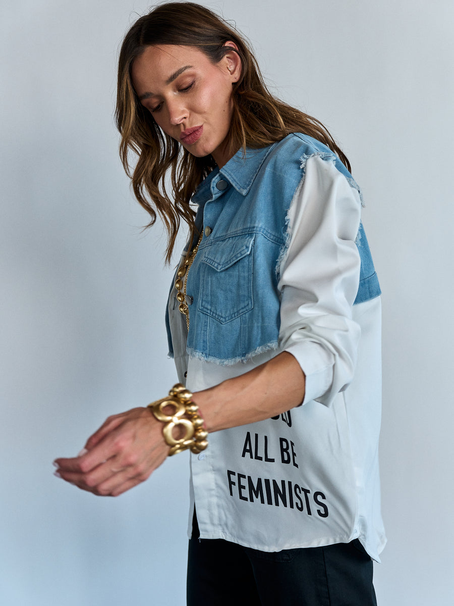 Blusa Jeans Blanca