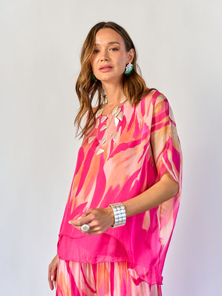 Blusa Fantasía Fucsia