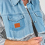 Blusa Jeans Listada