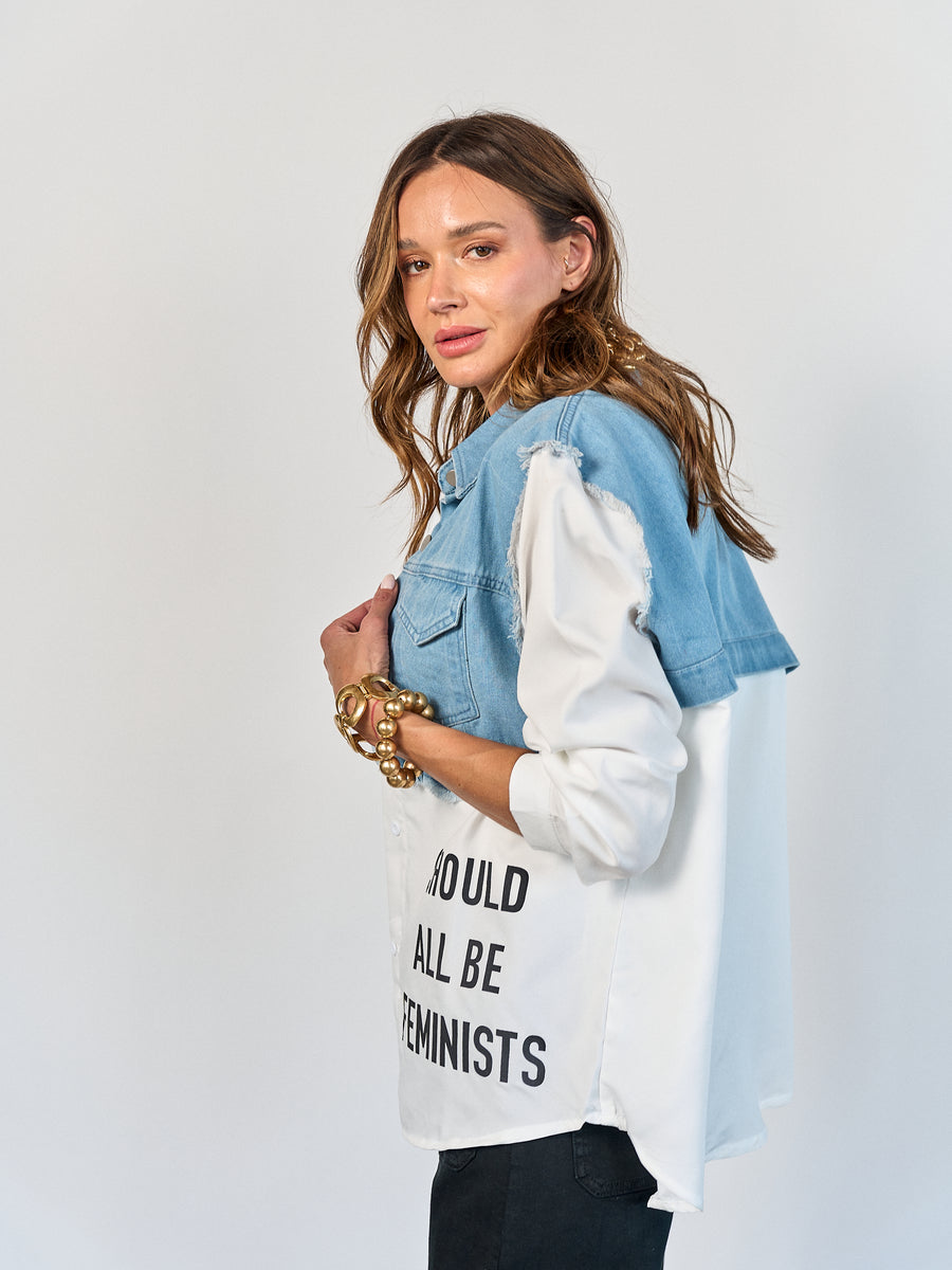 Blusa Jeans Blanca