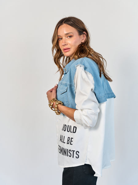 Blusa Jeans Blanca
