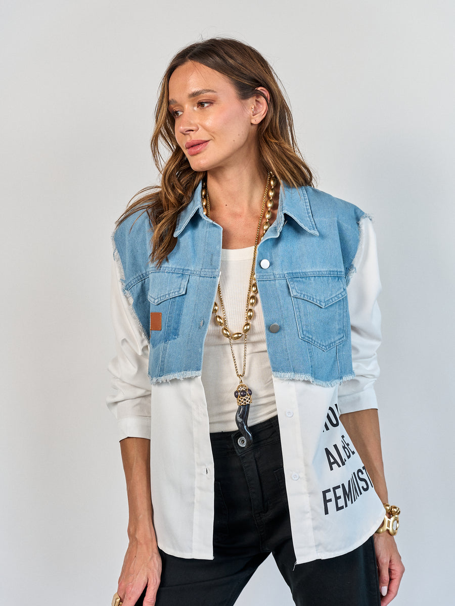 Blusa Jeans Blanca