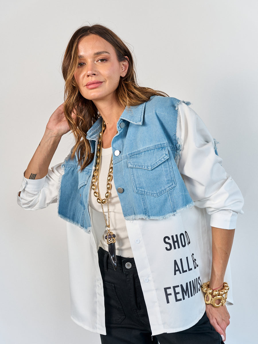 Blusa Jeans Blanca
