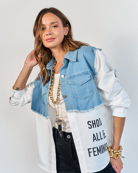 Blusa Jeans Blanca