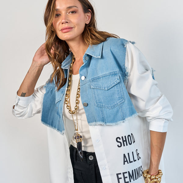 Blusa Jeans Blanca