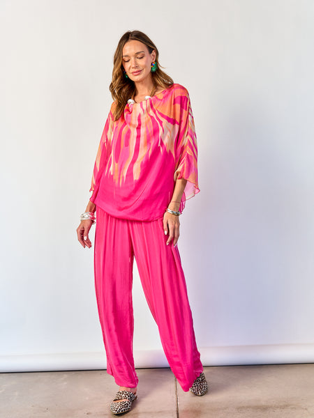 Blusa Fantasía Fucsia