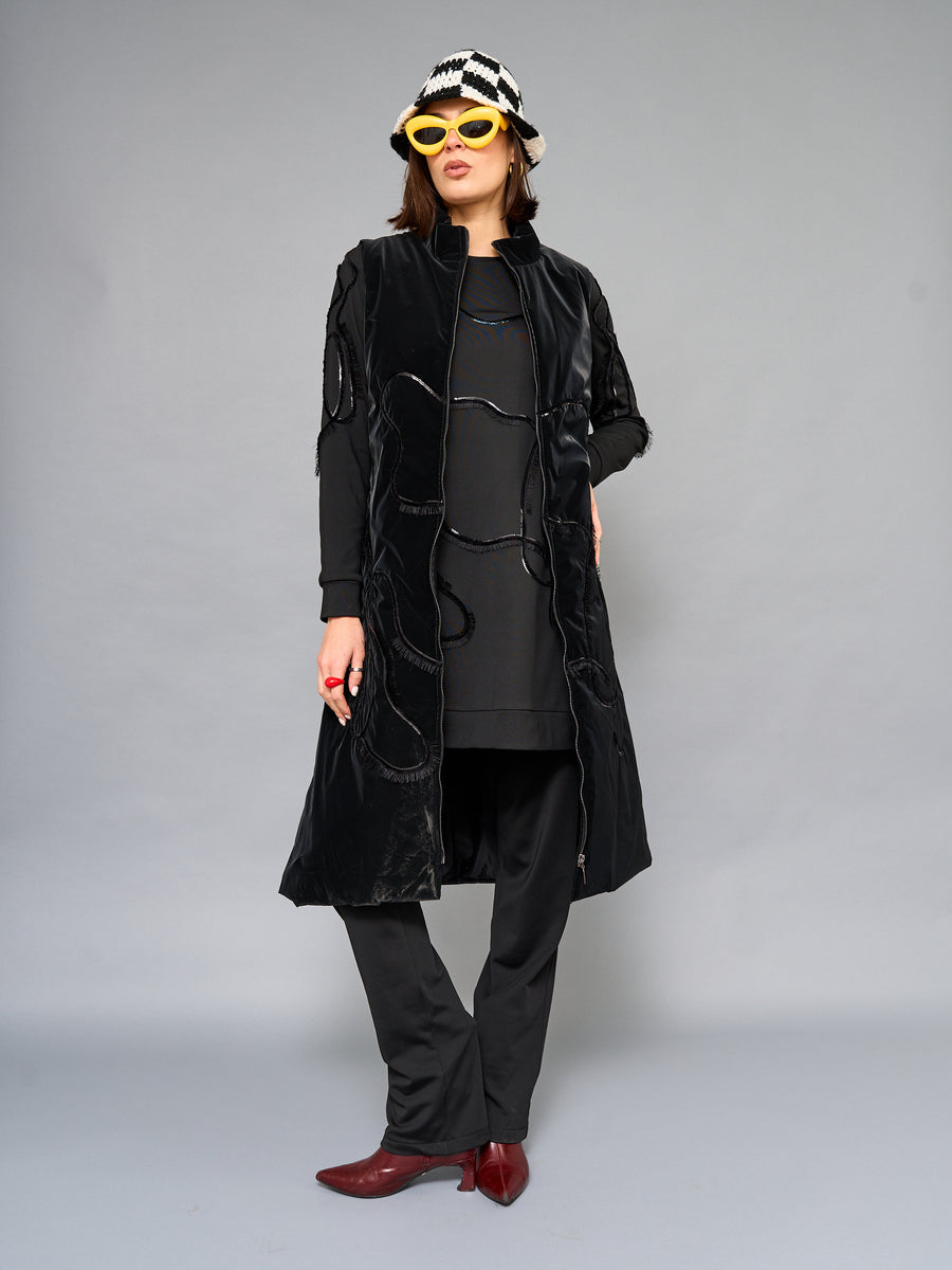 Parka Aplicación Negra