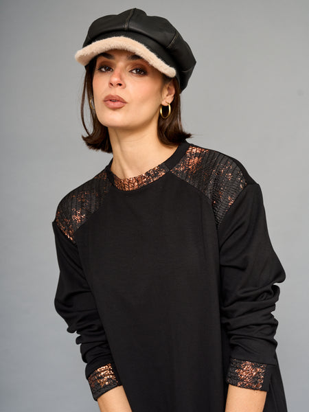 Conjunto Blush Negro Cobre
