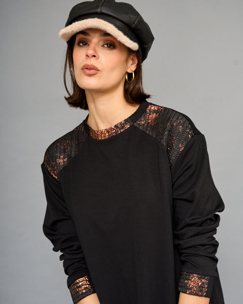 Conjunto Blush Negro Cobre