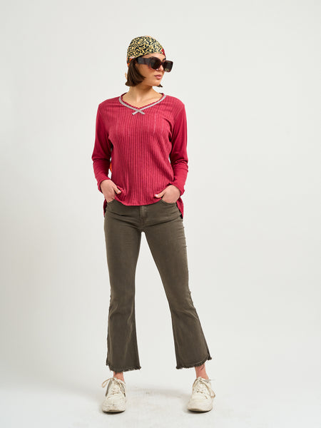Jeans Flared Taupe