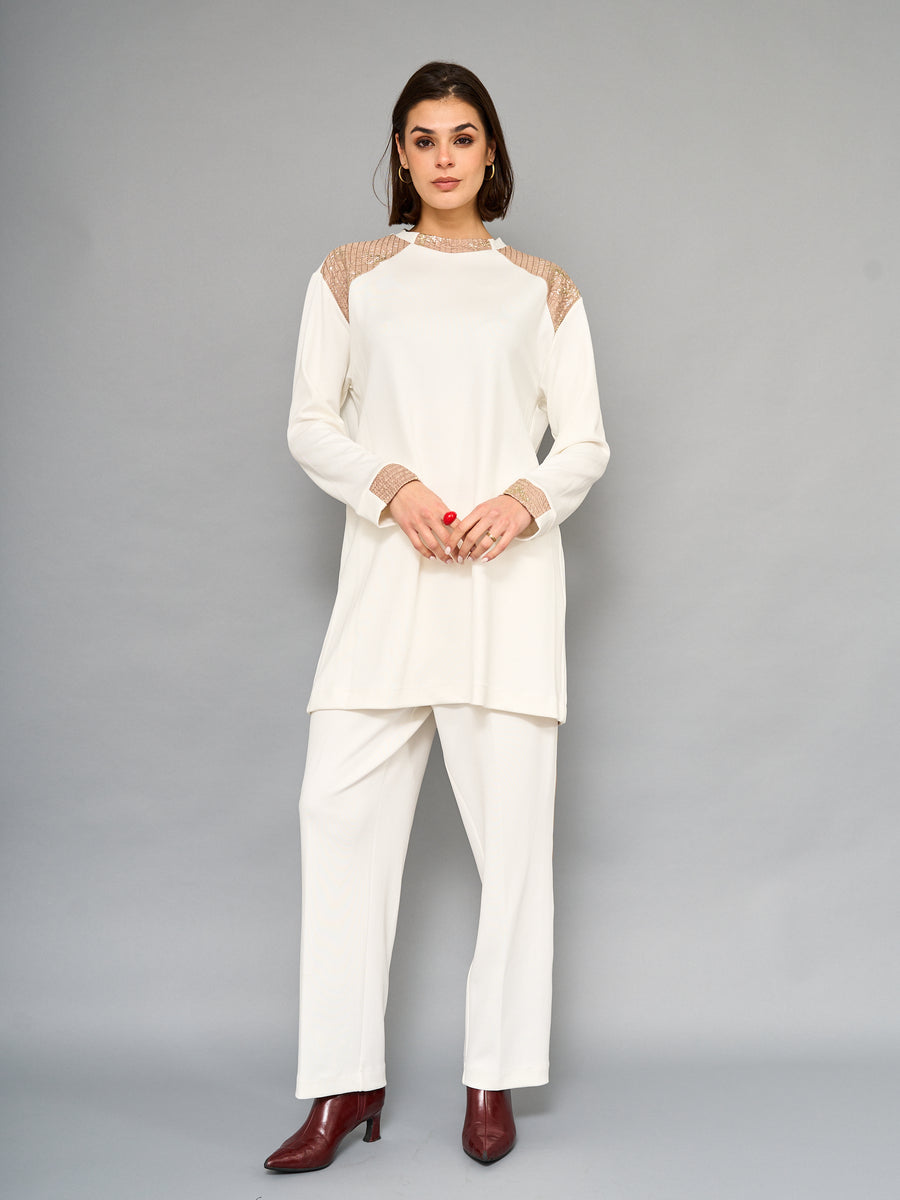 Conjunto Blush Blanco Dorado