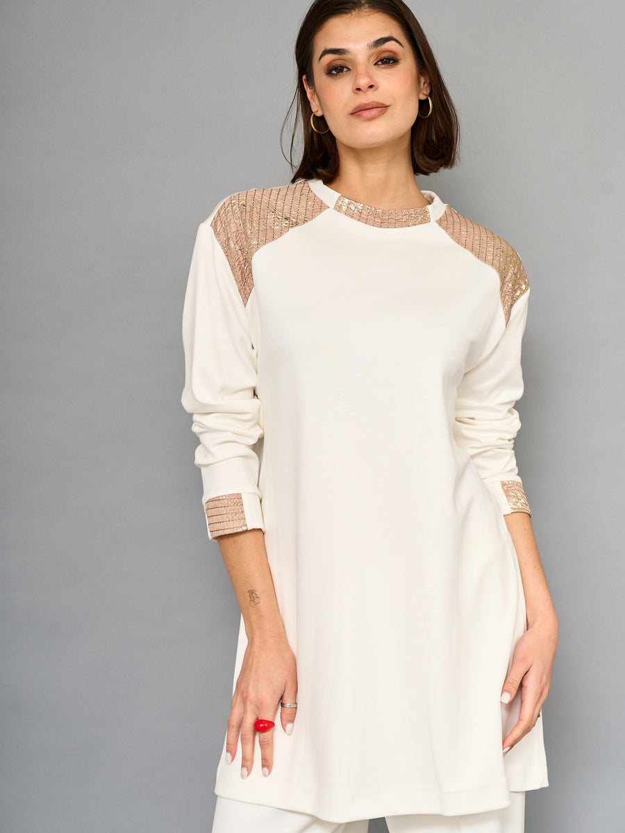 Conjunto Blush Blanco Dorado