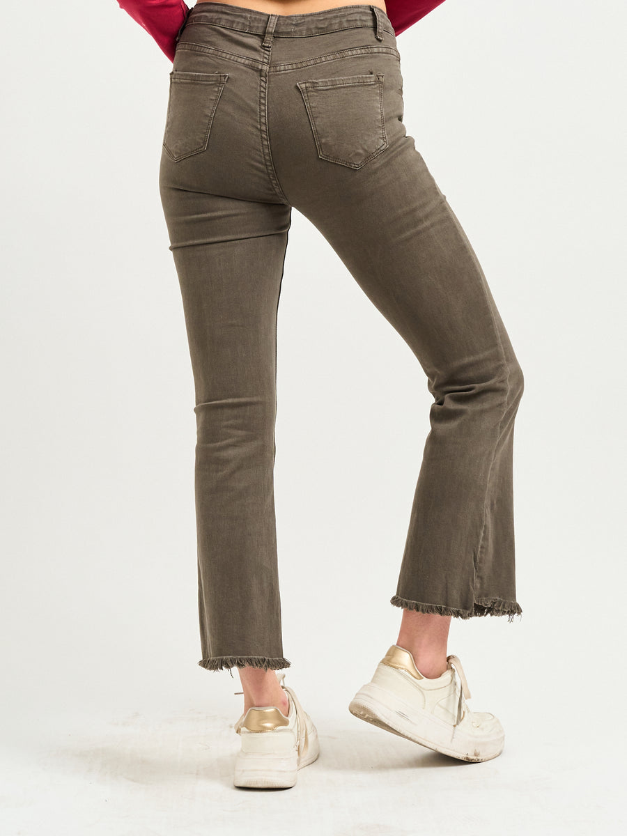 Jeans Flared Taupe