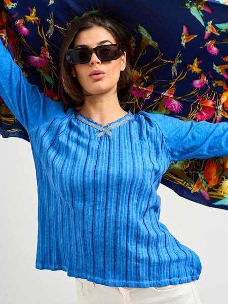 Polera Algodón Azulino