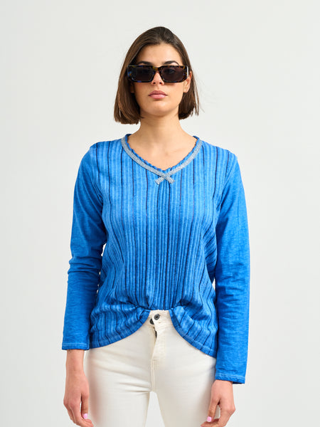 Polera Algodón Azulino