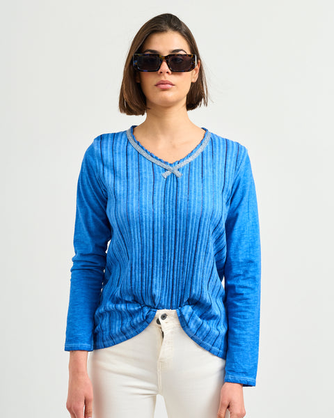 Polera Algodón Azulino