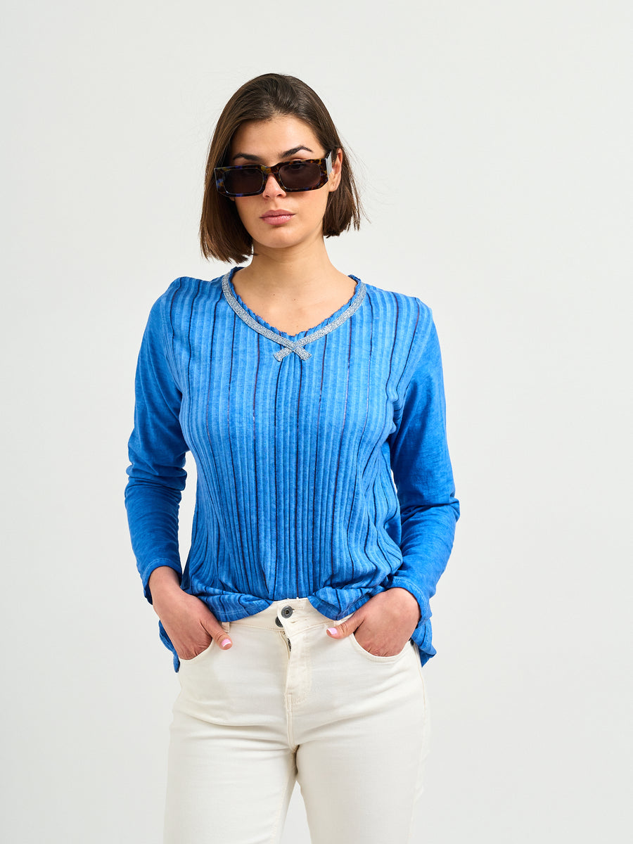 Polera Algodón Azulino