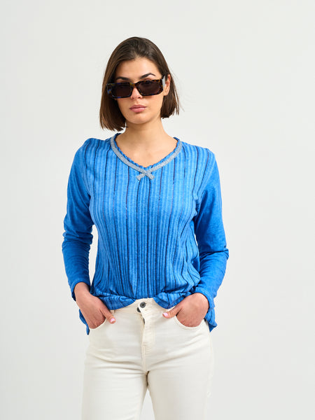 Polera Algodón Azulino
