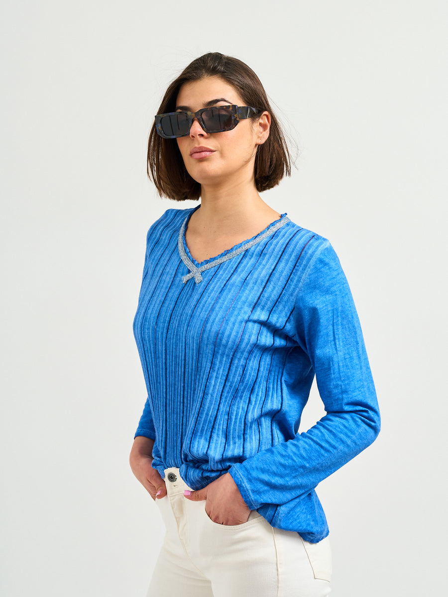 Polera Algodón Azulino