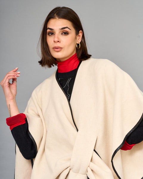 Manto Lana Beige