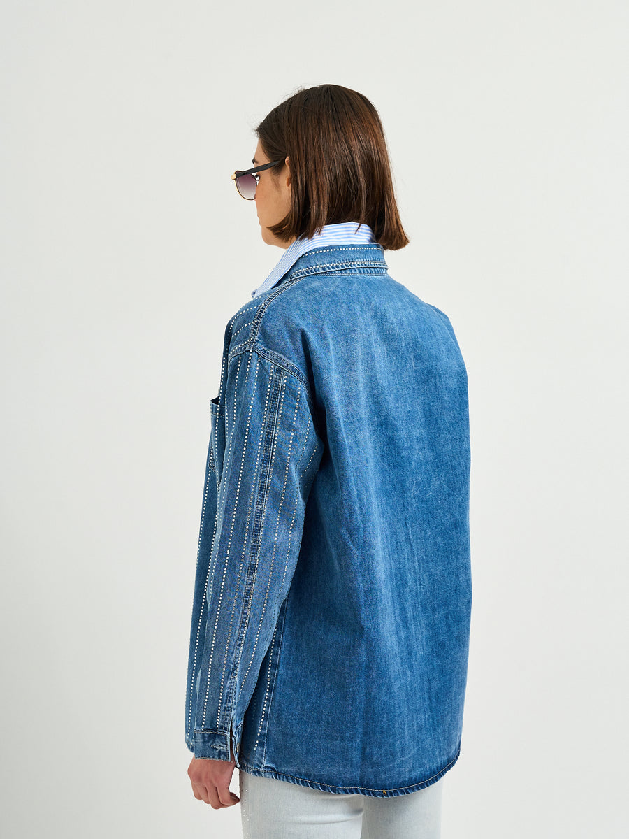 Chaqueta Jeans Brillos