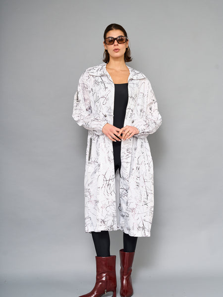 Impermeable Print Blanco