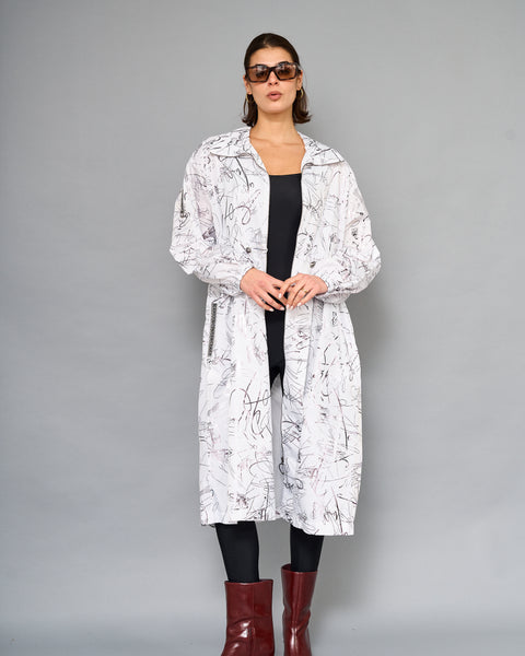 Impermeable Print Blanco