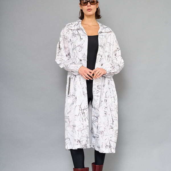 Impermeable Print Blanco