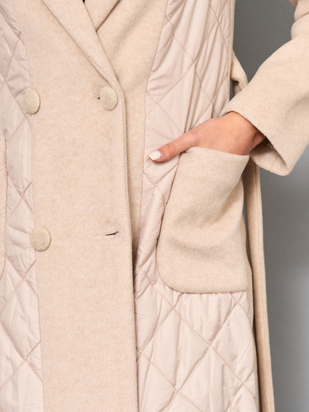 Abrigo Piel Beige
