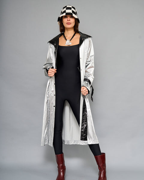 Impermeable Bicolor Plateado