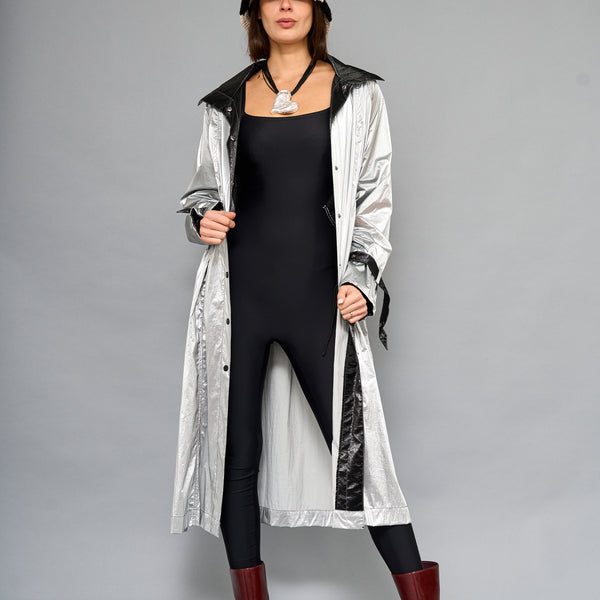 Impermeable Bicolor Plateado