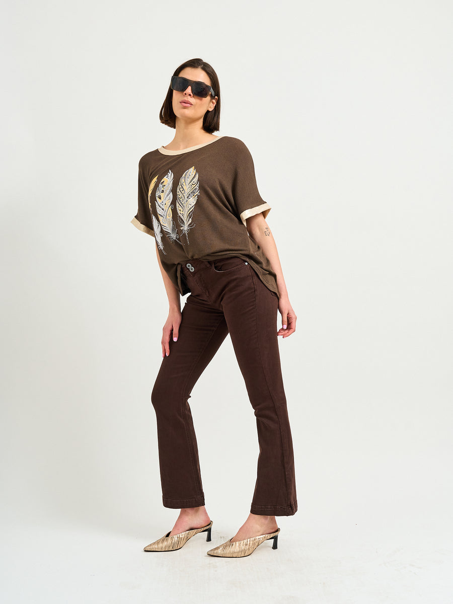 Pantalón Flared Moro