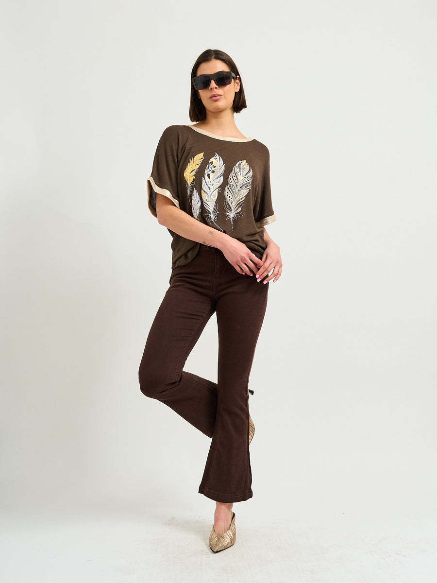 Polera Lino Marron