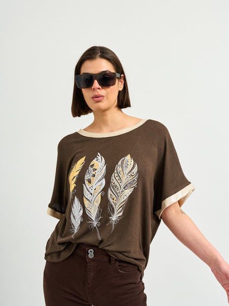 Polera Lino Marron