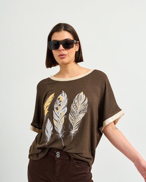 Polera Lino Marron