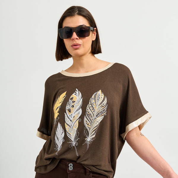 Polera Lino Marron