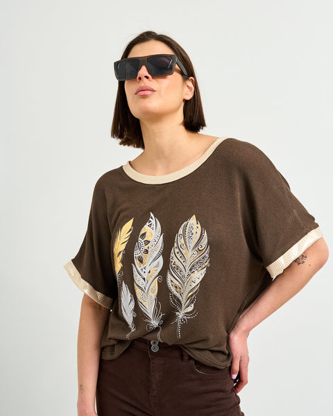 Polera Lino Marron