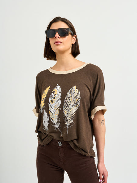 Polera Lino Marron