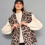 Gilet Print Leopardo Beige