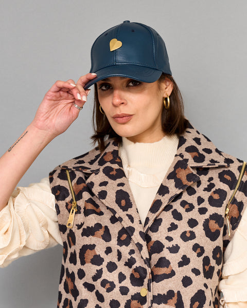Gilet Print Leopardo Beige