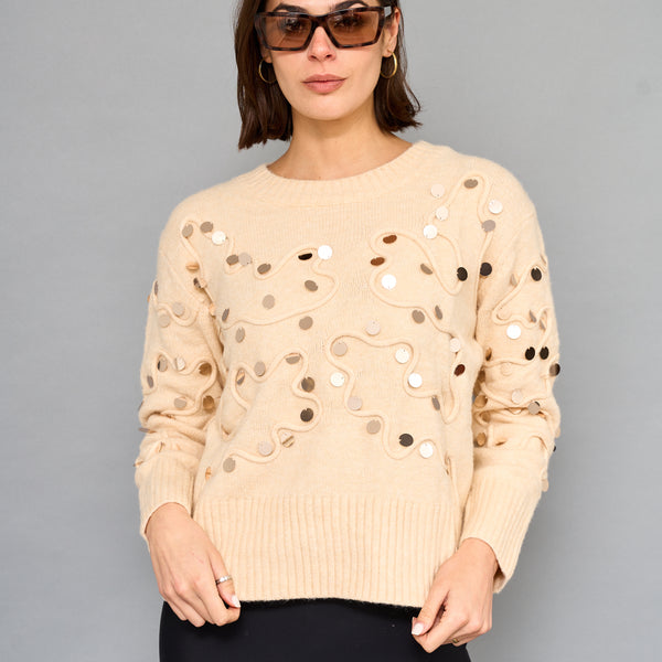 Sweater Con Aplicación De Lentejuelas