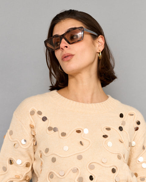 Sweater Con Aplicación De Lentejuelas