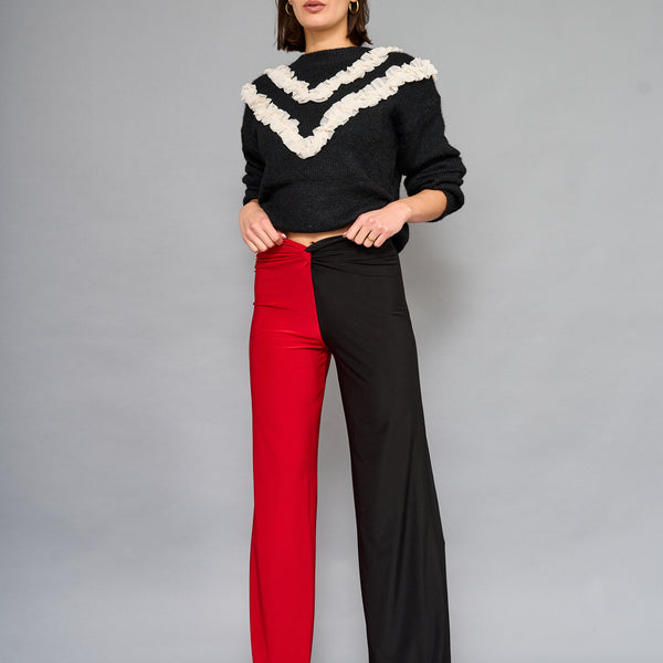 Sweater Vuelos Con Perlas