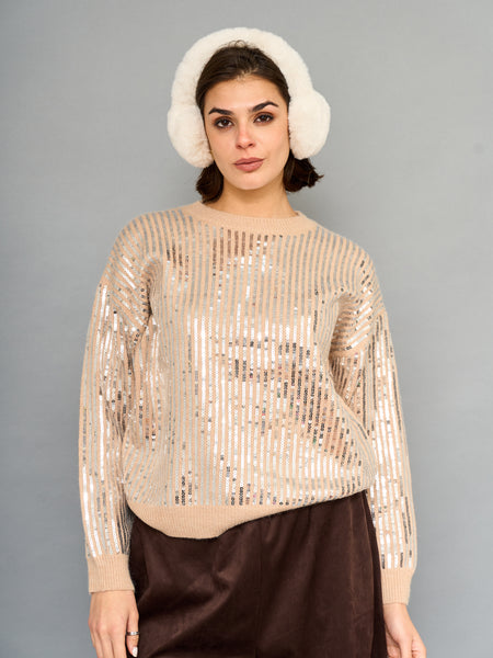 Sweater Brillo Total Beige
