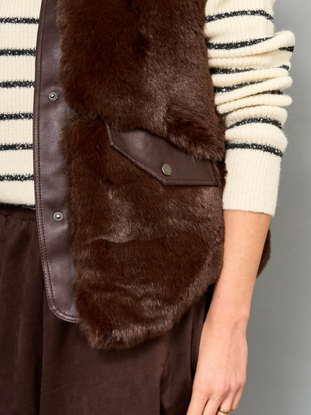 Chaqueta De Piel Café