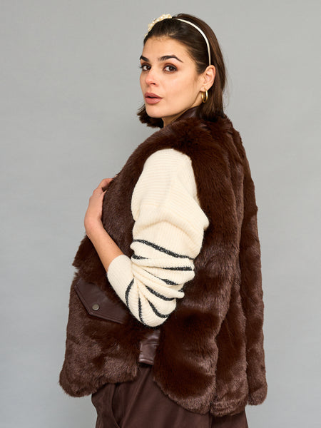 Chaqueta De Piel Café