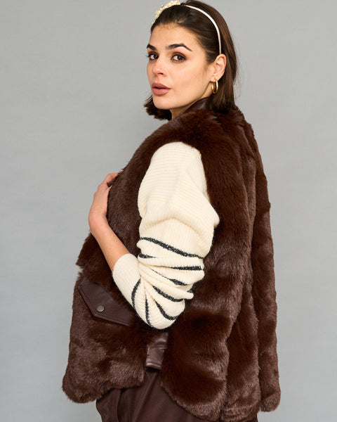 Chaqueta De Piel Café
